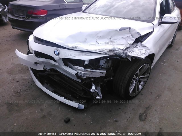 WBA3N7C50GK226386 - 2016 BMW 428 I WHITE photo 6
