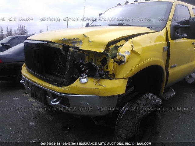 1FTSW21P95EA73182 - 2005 FORD F250 SUPER DUTY YELLOW photo 6
