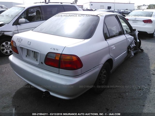 2HGEJ6617XH575094 - 1999 HONDA CIVIC SE SILVER photo 4