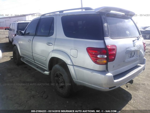 5TDBT48A71S005277 - 2001 TOYOTA SEQUOIA LIMITED SILVER photo 3