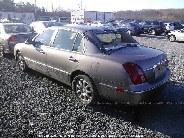 KNALD125875121613 - 2007 KIA AMANTI TAN photo 3