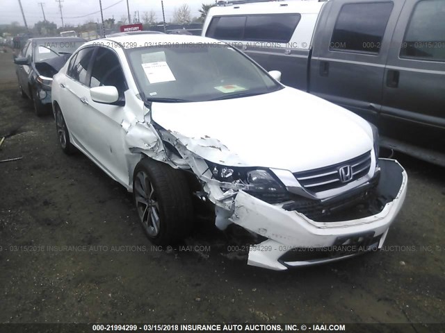 1HGCR2F53FA160718 - 2015 HONDA ACCORD SPORT თეთრი ფოტო 1