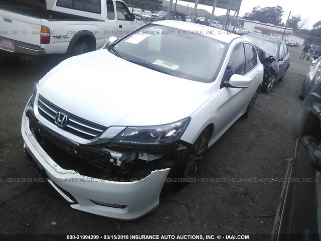 1HGCR2F53FA160718 - 2015 HONDA ACCORD SPORT თეთრი ფოტო 2