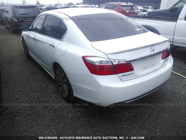 1HGCR2F53FA160718 - 2015 HONDA ACCORD SPORT თეთრი ფოტო 3