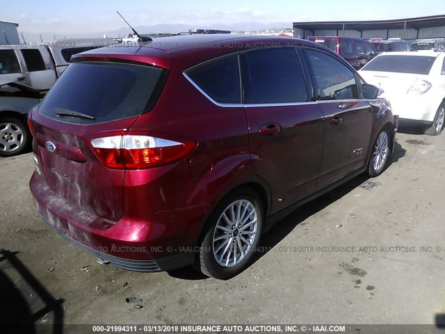 1FADP5CU0FL112707 - 2015 FORD C-MAX PREMIUM SEL RED photo 4