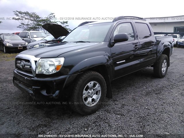 3TMLU4EN7AM042709 - 2010 TOYOTA TACOMA DOUBLE CAB BLACK photo 2