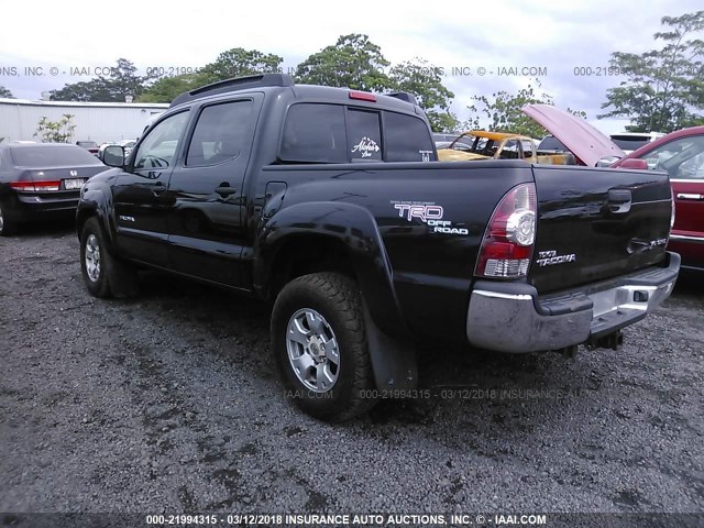 3TMLU4EN7AM042709 - 2010 TOYOTA TACOMA DOUBLE CAB BLACK photo 3