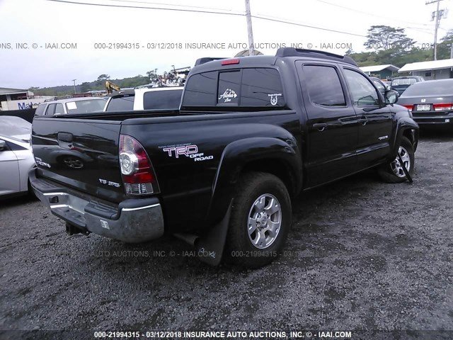 3TMLU4EN7AM042709 - 2010 TOYOTA TACOMA DOUBLE CAB BLACK photo 4