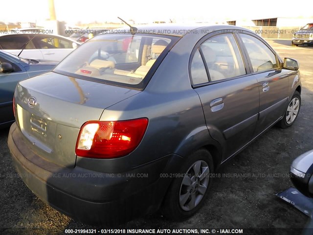 KNADE123576289154 - 2007 KIA RIO LX/SX GRAY photo 4