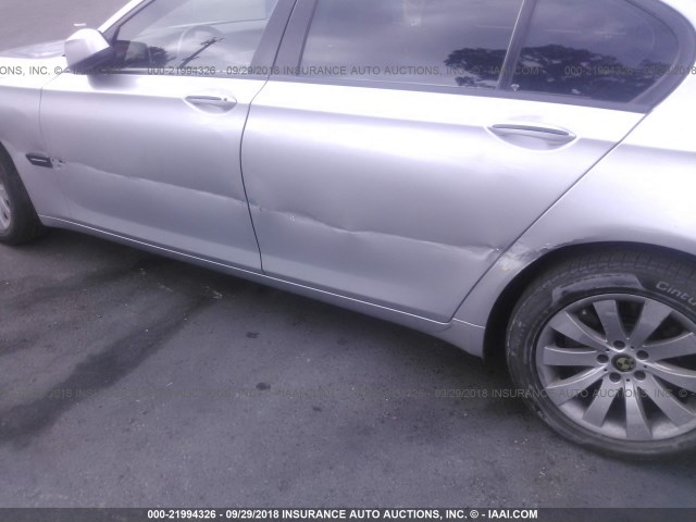 WBAKA83549CY33921 - 2009 BMW 750 I SILVER photo 6