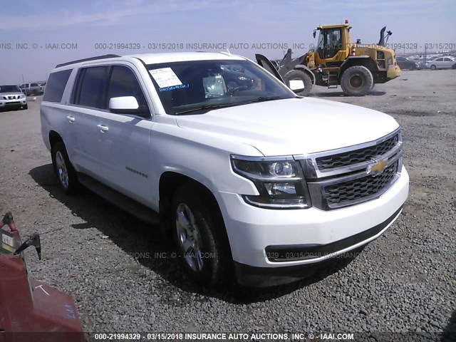 1GNSKJKC8FR685974 - 2015 CHEVROLET SUBURBAN K1500 LT WHITE photo 1