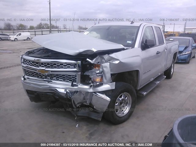 1GCRCREH5EZ231139 - 2014 CHEVROLET SILVERADO C1500 LT SILVER photo 2