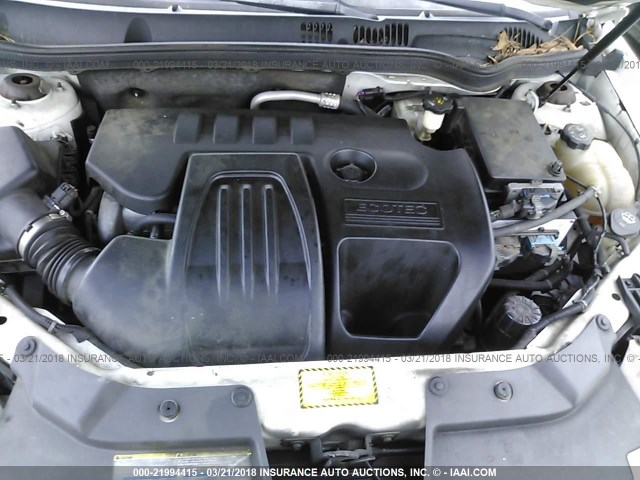 1G1AK15F567662652 - 2006 CHEVROLET COBALT LS WHITE photo 10