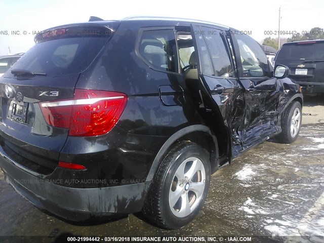 5UXWX5C52CL724588 - 2012 BMW X3 XDRIVE28I BLACK photo 4