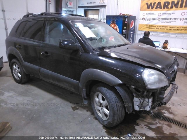 KM8JN12D65U187011 - 2005 HYUNDAI TUCSON GLS/LX BLACK photo 1