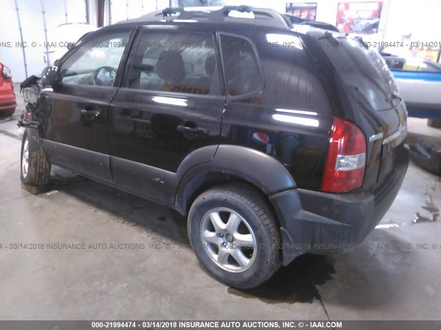 KM8JN12D65U187011 - 2005 HYUNDAI TUCSON GLS/LX BLACK photo 3