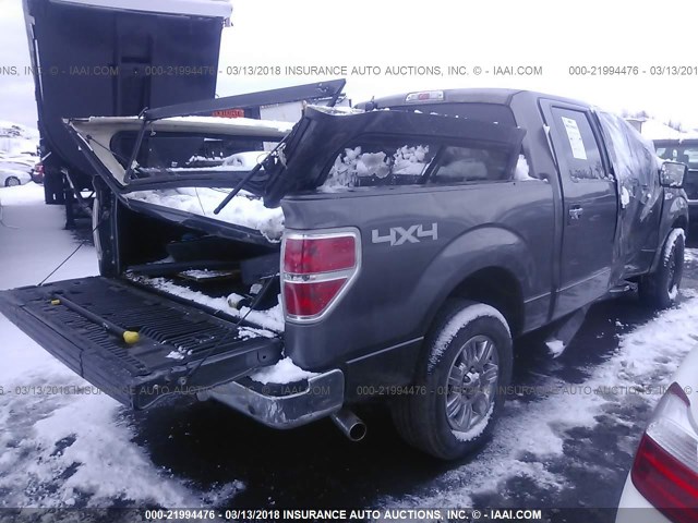 1FTFW1EV7AFC27140 - 2010 FORD F150 SUPERCREW GRAY photo 4