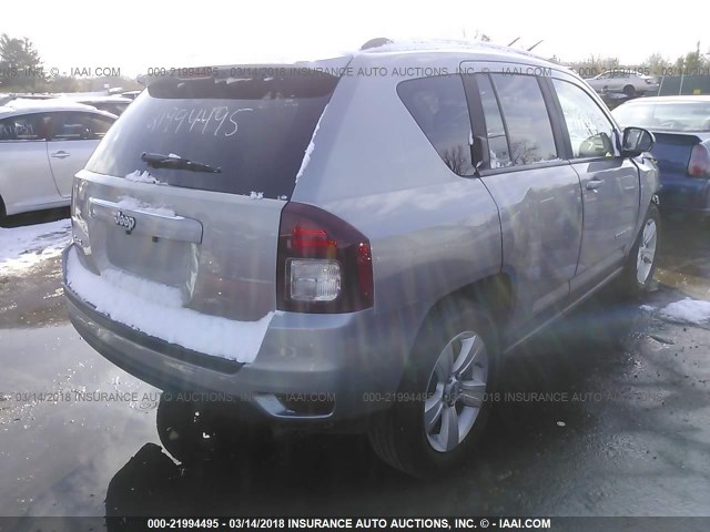 1C4NJDBB9GD778146 - 2016 JEEP COMPASS SPORT SILVER photo 4