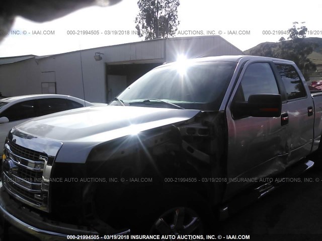 1FTFW1CF7DKD26385 - 2013 FORD F150 SUPERCREW SILVER photo 6