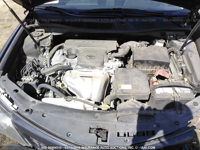 4T1BF1FK2CU576655 - 2012 TOYOTA CAMRY SE/LE/XLE BLACK photo 10