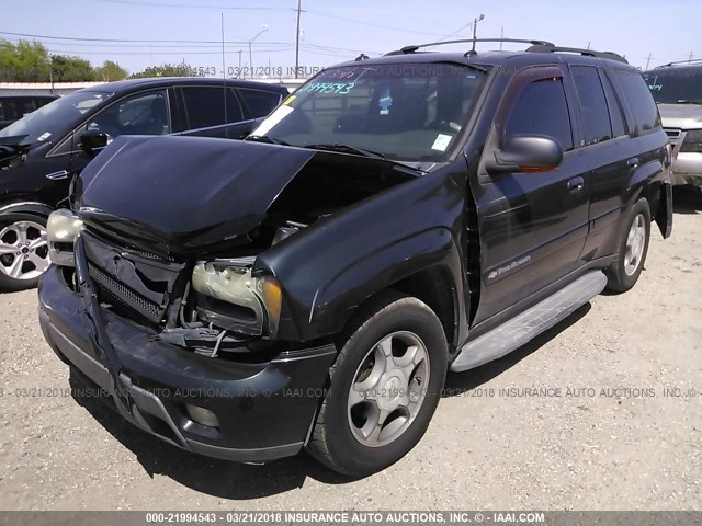 1GNDS13S842197516 - 2004 CHEVROLET TRAILBLAZER LS/LT GRAY photo 2