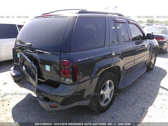 1GNDS13S842197516 - 2004 CHEVROLET TRAILBLAZER LS/LT GRAY photo 4