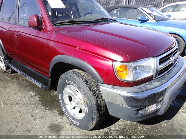 JT3GN86R3Y0167697 - 2000 TOYOTA 4RUNNER SR5 RED photo 1