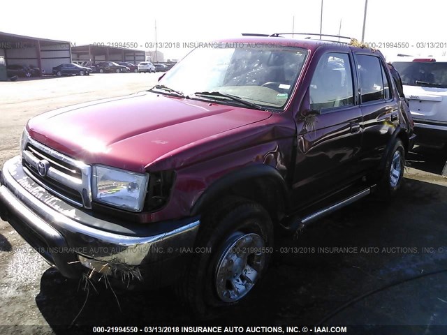 JT3GN86R3Y0167697 - 2000 TOYOTA 4RUNNER SR5 RED photo 2