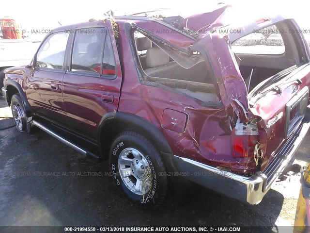 JT3GN86R3Y0167697 - 2000 TOYOTA 4RUNNER SR5 RED photo 3