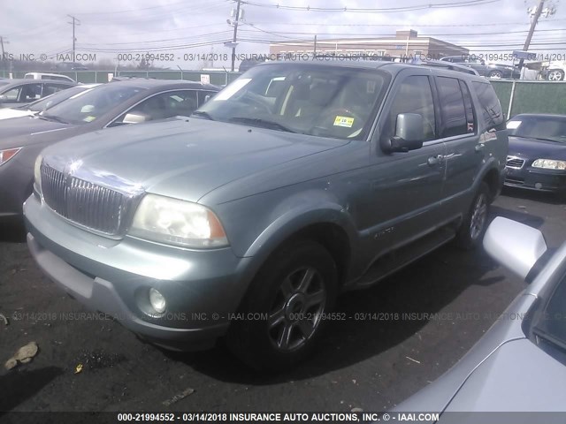 5LMEU88H15ZJ22302 - 2005 LINCOLN AVIATOR GREEN photo 2