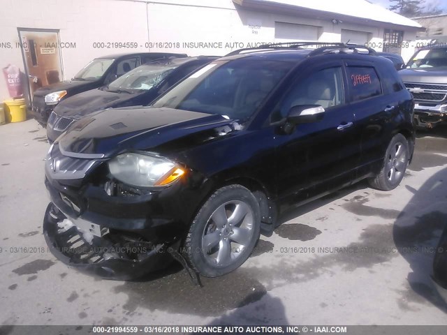 5J8TB18537A011139 - 2007 ACURA RDX TECHNOLOGY BLACK photo 2