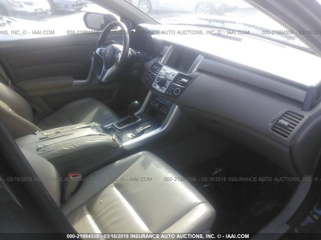 5J8TB18537A011139 - 2007 ACURA RDX TECHNOLOGY BLACK photo 5