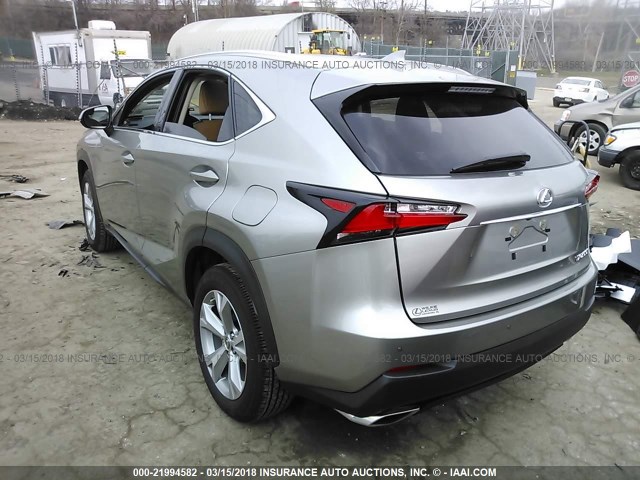 JTJBARBZ8H2145516 - 2017 LEXUS NX 200T/BASE/F SPORT GRAY photo 3