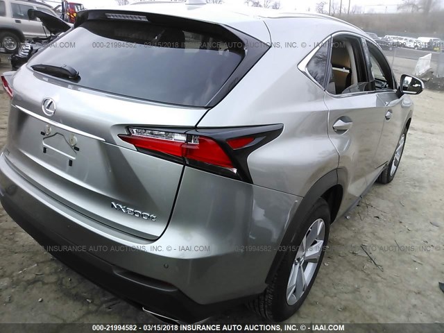 JTJBARBZ8H2145516 - 2017 LEXUS NX 200T/BASE/F SPORT GRAY photo 4