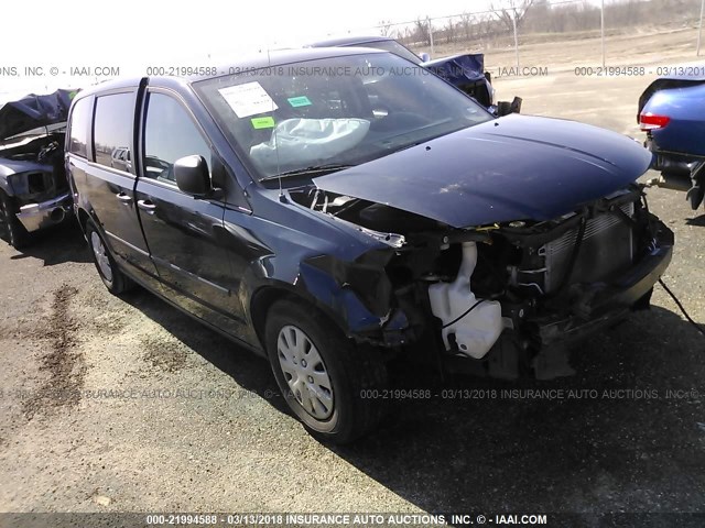 2C4RDGBG0DR608031 - 2013 DODGE GRAND CARAVAN SE BLUE photo 1