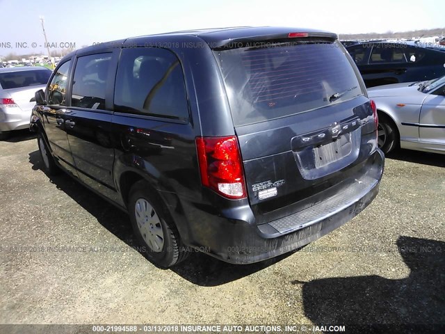 2C4RDGBG0DR608031 - 2013 DODGE GRAND CARAVAN SE BLUE photo 3