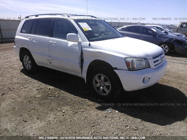 JTEHP21A670208326 - 2007 TOYOTA HIGHLANDER SPORT WHITE photo 1