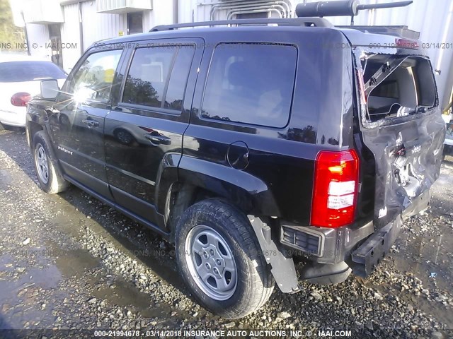 1C4NJPBB9GD809378 - 2016 JEEP PATRIOT SPORT BLACK photo 3