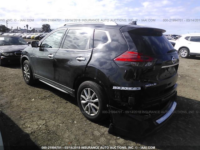 KNMAT2MT3HP543468 - 2017 NISSAN ROGUE S/SV BLACK photo 3