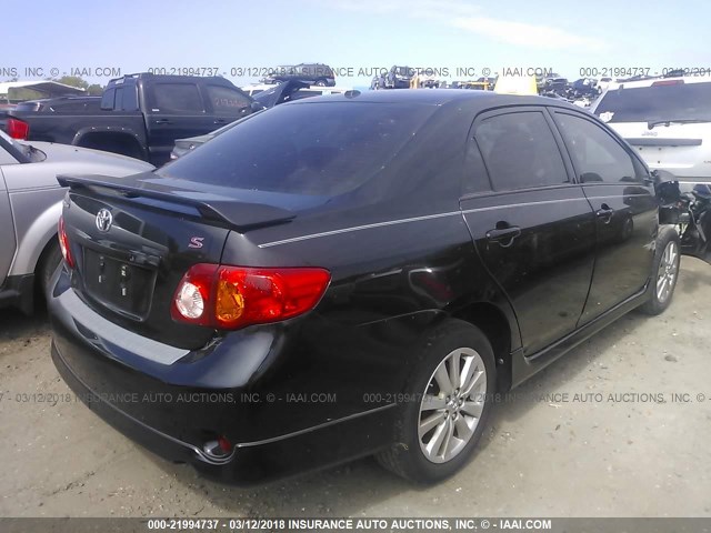 1NXBU40E99Z141635 - 2009 TOYOTA COROLLA S/LE/XLE BLACK photo 4