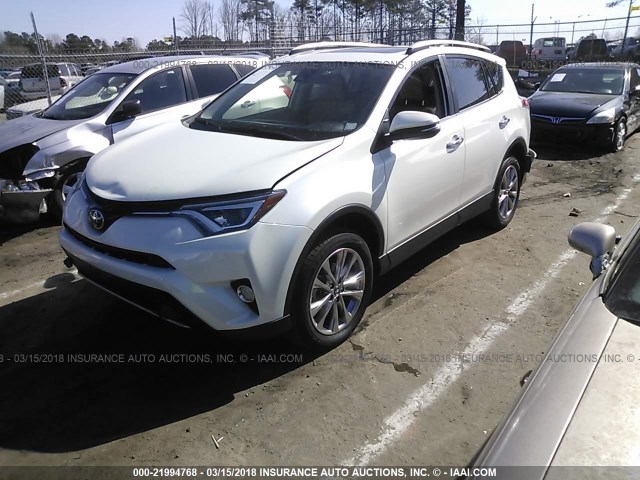 JTMYFREV1HD103829 - 2017 TOYOTA RAV4 LIMITED/PLATINUM WHITE photo 2