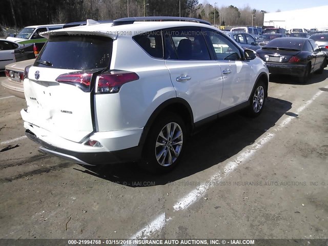 JTMYFREV1HD103829 - 2017 TOYOTA RAV4 LIMITED/PLATINUM WHITE photo 4