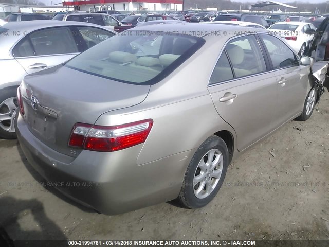 4T1BE46K37U614565 - 2007 TOYOTA CAMRY NEW GENERAT CE/LE/XLE/SE BEIGE photo 4