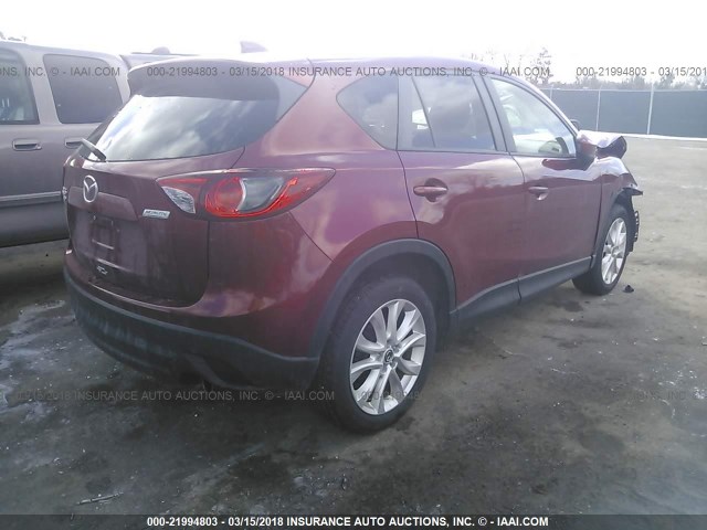 JM3KE4DE1D0111130 - 2013 MAZDA CX-5 GT RED photo 4