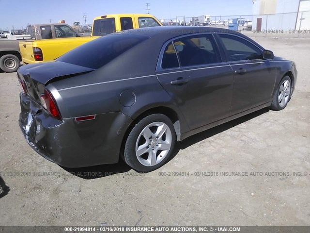 1G1ZA5E0XA4102807 - 2010 CHEVROLET MALIBU LS ფერფლისფერი ფოტო 4
