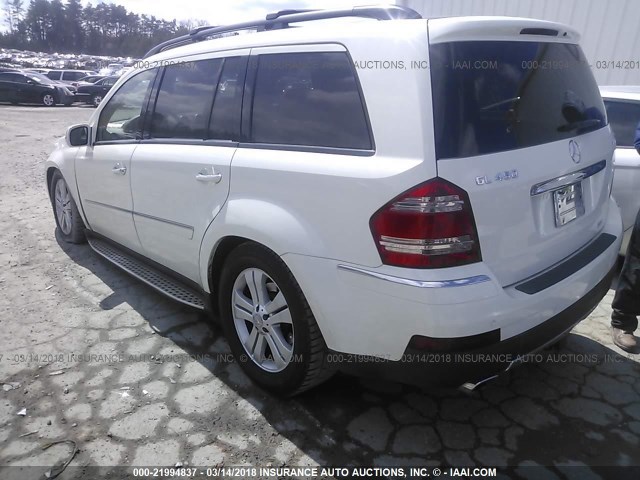 4JGBF71E28A396461 - 2008 MERCEDES-BENZ GL 450 4MATIC WHITE photo 3