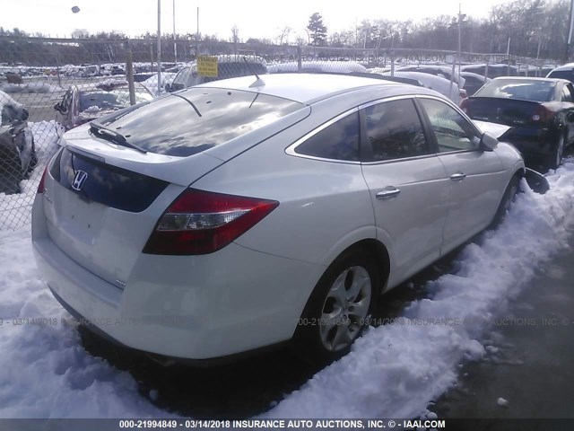 5J6TF2H50BL005816 - 2011 HONDA ACCORD CROSSTOUR EXL WHITE photo 4