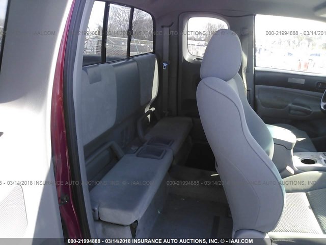 5TETU62N46Z227715 - 2006 TOYOTA TACOMA PRERUNNER ACCESS CAB RED photo 8