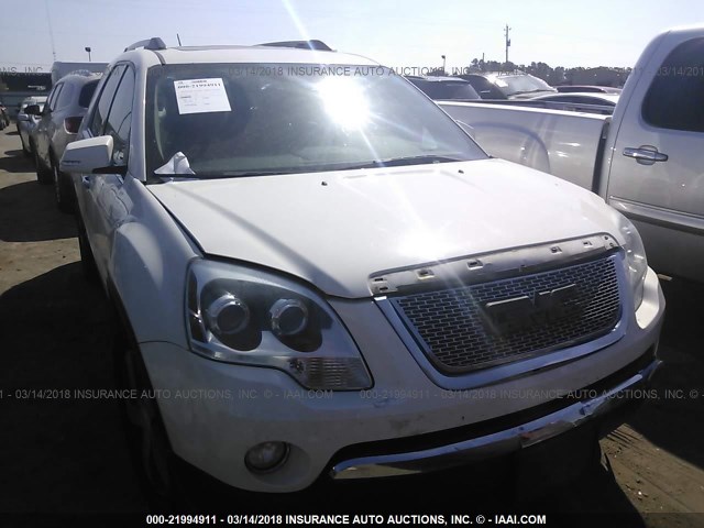 1GKKVRED9BJ104062 - 2011 GMC ACADIA SLT-1 WHITE photo 1