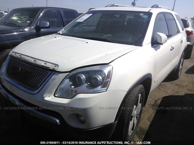 1GKKVRED9BJ104062 - 2011 GMC ACADIA SLT-1 WHITE photo 2